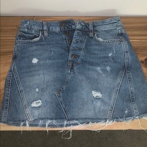 Free People Jean Skirt
